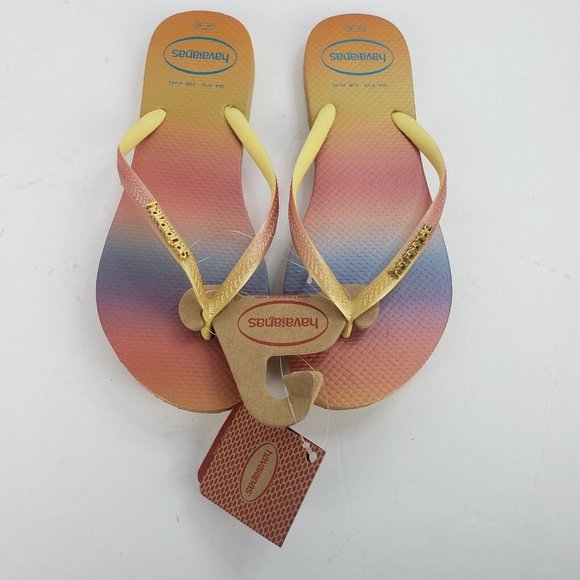 Havaianas Slim Gradient Sunset Womens Sandal Size 9/10 - Picture 1 of 4